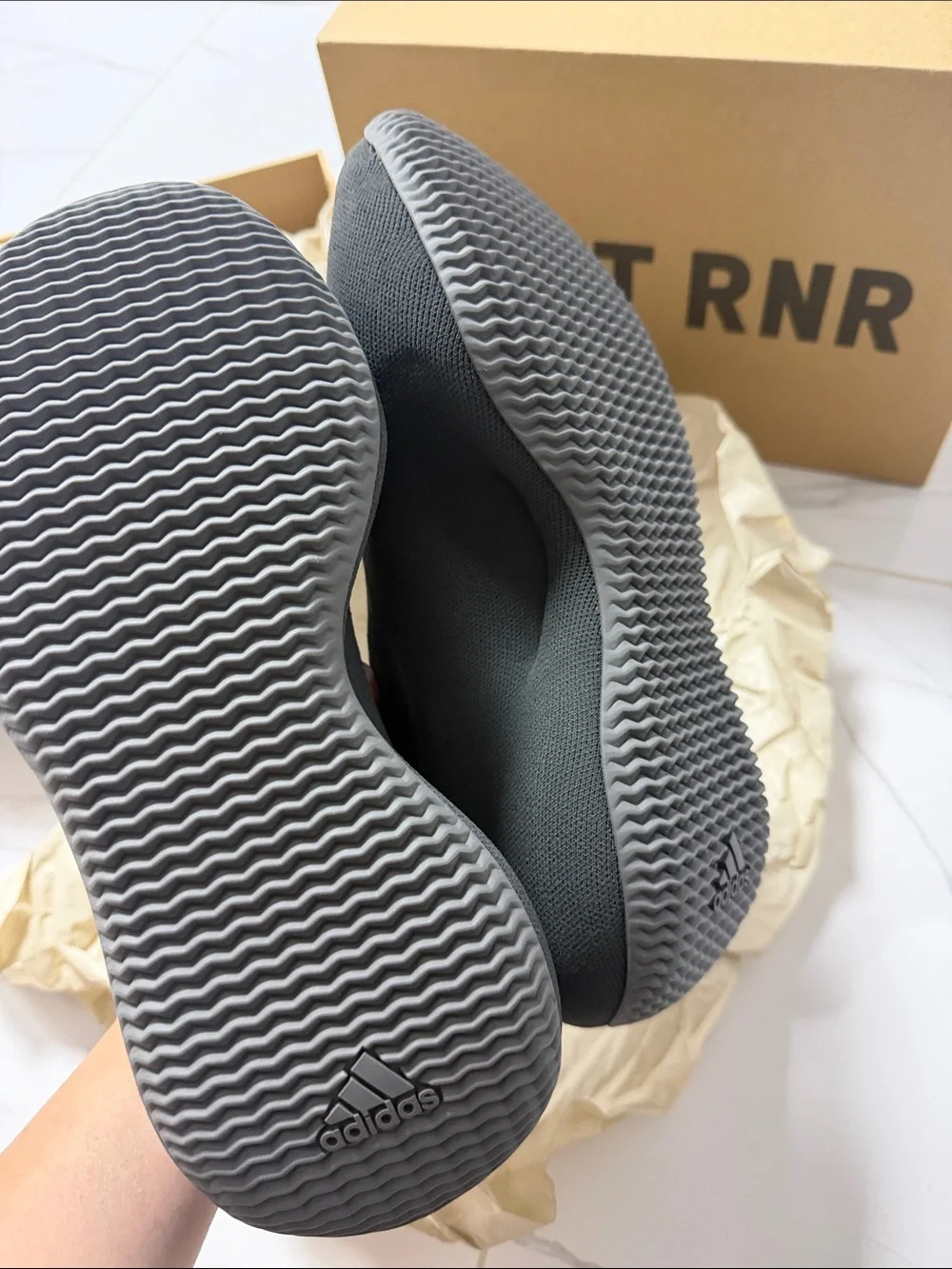 adidas Men's Charcoal Knit Slip-On Athletic Socks